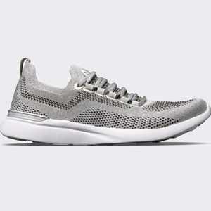 APL Women’s TechLoom Breeze Silver and White Sneakers Sz 7.5